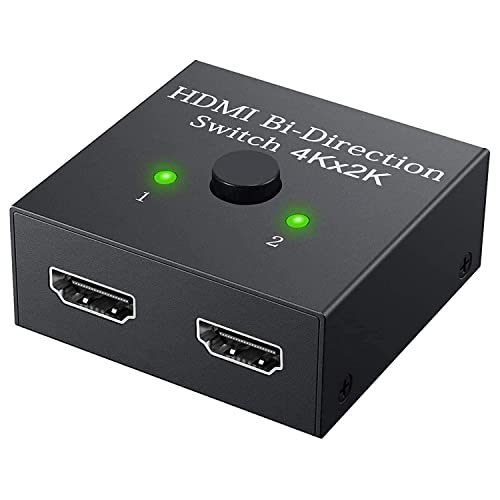 Sounce HDMI Switch 2 In 1 Out 4K 60hz HDMI Switcher 2 Port, Bi-Directional HDMI Switch Splitter 2 X 1/1 X 2, No Power Required, Sharing HD Video, PC Gaming Accessories For Rs. 330 @ 45 %