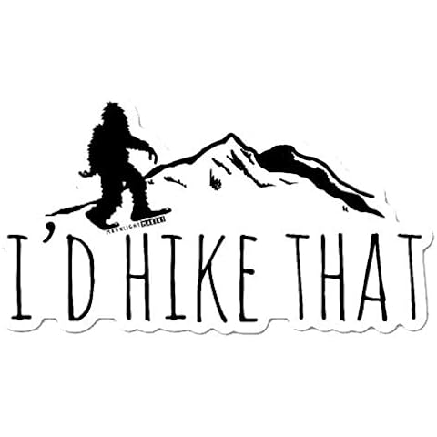 Funny Die Cut Bumper Stickers, Car Art, Bike Vinyl, Weatherproof (I'd Hike That)