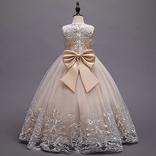 MYRISAM Flower Girls Tulle Applique Lace Dress Birthday Party Prom Fall Wedding Bridesmaids Princess Evening Ball Maxi Gown4