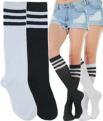 Image of ToBeInStyle Women's Colorful Patterned Design Knee High Socks