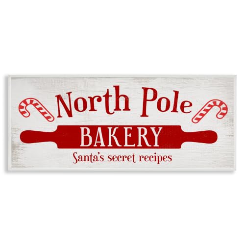 North Pole Bakery Kitchen Sign, 10 x 24 Inch Framed Giclée Print