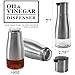 Imagen de Tebery Juego de 2 dispensadores de aceite de oliva y vinagre plateado de 300 ml