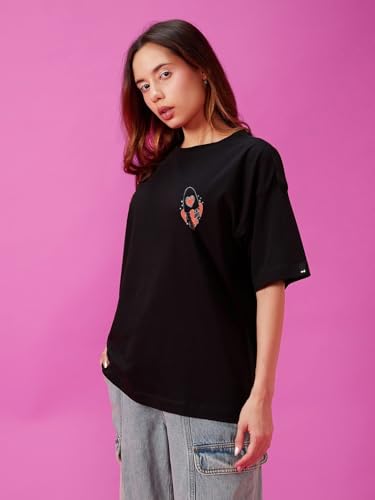 Image of Bewakoof Women's Graphic Printed Oversized Fit T-Shirt