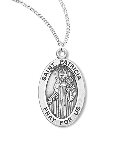 (6 6/18) BERTOF SAINT PATRICIA Patron Saint Medal 100% Sterling Silver With Copyrighted Paul Herbert Blessing SILPATRON Series