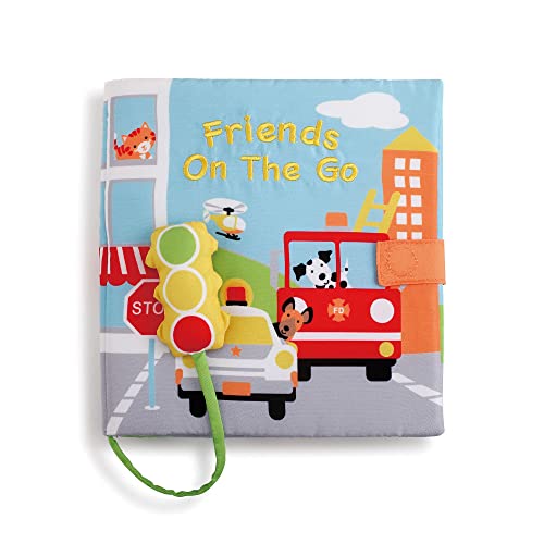 DEMDACO Smiling Friends On The Go Stoplight City Hues Children's Musical Soft Book Toy