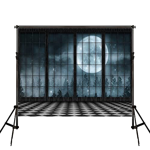 Kate Halloween Night Decoration Background 2.2x1.5m/7x5ft Horror Gothic Style Halloween Party Event Backdrop - Image 2
