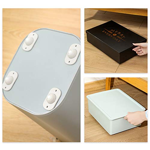 Set of 16 Pcs Small Castor Wheels Mini Wheels Cute DIY Mini Casters Adhesive Plastic Castor Stick On Castors for Plastic Storage Bins Container Small Furniture Trash Can Box Moving Wheels