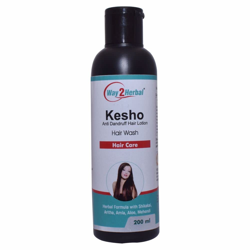 Way2HerbalKesho Hair Wash 200ml - Anti Dandruff Hair Lotion - Pack of 2