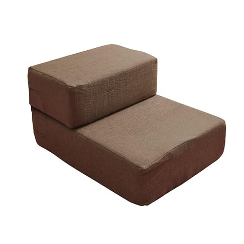 リビングプランニング 2つ折りペット階段 2段 80×40×14cm 弾力 犬 ペット 無地 中型犬 小型犬 滑り止め 犬 階段 ドッグステップ ペットマット 階段 犬 スロープ 犬用階段 ペット踏み台 犬の階段 カバー取り外し可能 滑り止め付き 室内犬