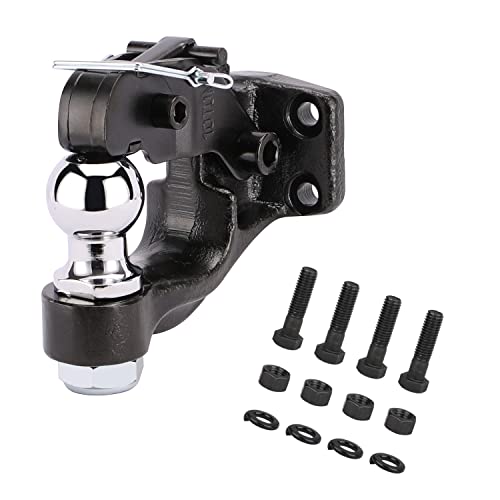 Nilight - - Nilight Pintle Hook Trailer Hitches Receiver Hook Combination 2-5/16" Hitch Ball With Mounting Kit, 14000LBS Black Bolt On Adjustable Powder-Coated - View #6