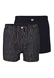 Ceceba Herren Boxershorts Shorts, 2er Pack, Blau (navy-red 2550), 5X-Large (Herstellergröße: 12)