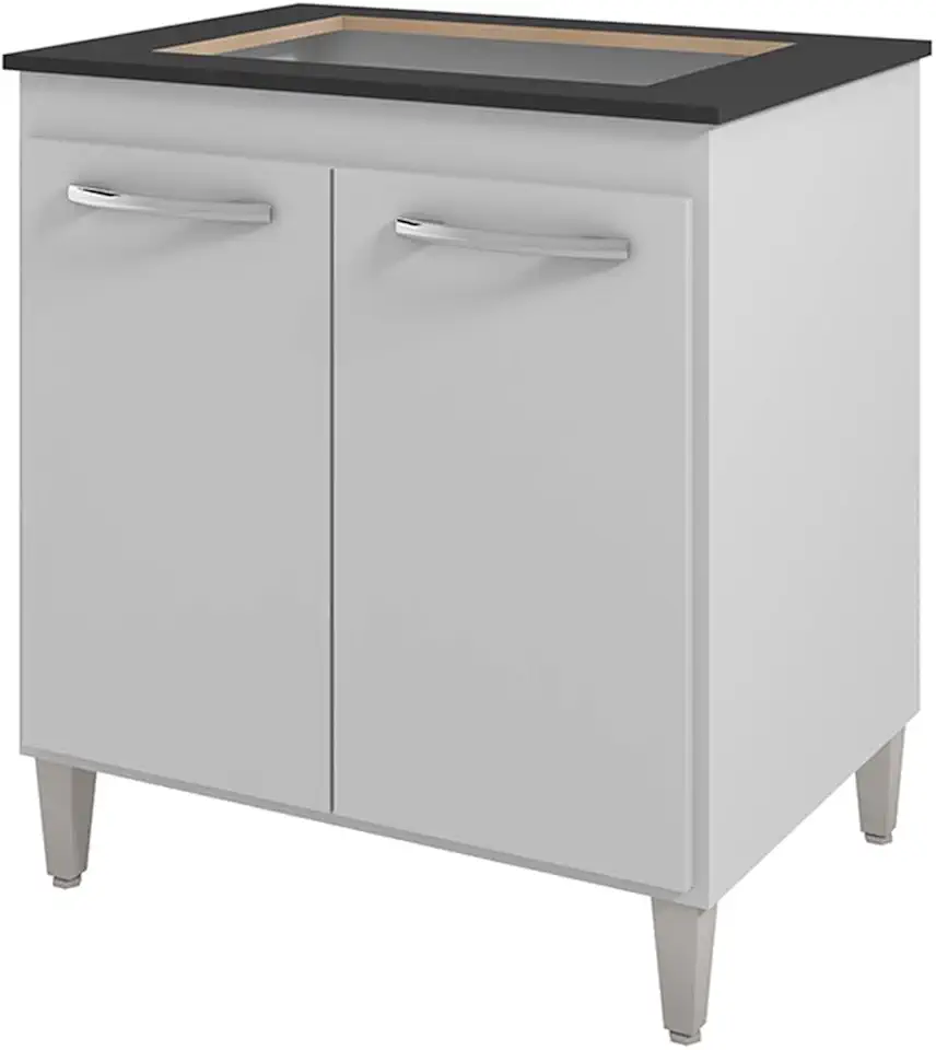 Balcao Com Tampo 75 cm Para Cooktop 5 Bocas 9255 Branco Mobbs