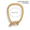 CJIAYUJEW Chunky Chain Belt Necklace for Women Chunky Gold Cuban Chain Choker Necklaces Silver Thick Cuban Belt Necklaces Punk Style Thick Link Belts Chain Necklaces for Women(gold) #4