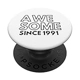 Photo Gallery anniversary birthday gift awesome since 1991 popsockets popgrip: impugnatura per telefoni cellulari e tablet intercambiabile Photo Gallery anniversary birthday gift awesome since 1991 popsockets popgrip: impugnatura per telefoni cellulari e tablet intercambiabile