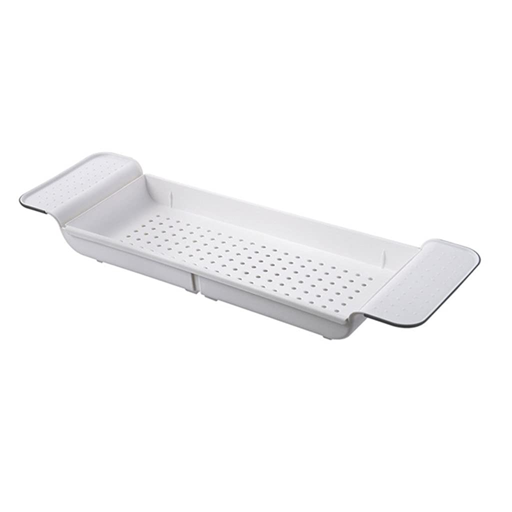Plateau de baignoire rétractable en bambou extensible pour un bain relaxant