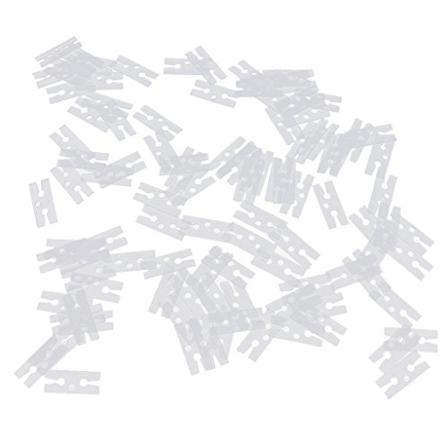 LOVIVER 100X Balloon Decorating Strip Kit, H'' Shaped Strip Tape Balloon Clips, 100 H Shape Clip Ties for Party Wedding Birthday Baby Shower Decorations