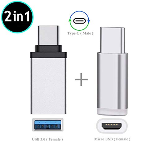 USB Type C Converter, UNIDOPRO Type-C to USB 3.0 OTG + USB-C to Micro USB Adapter Compatible Samsung Galaxy S20 Ultra S10 S10e S9 S8 Plus Note 10 9 8 A20 A30 A31 A40 A41 A50 A60 A70 A80 Tab S6 S5e