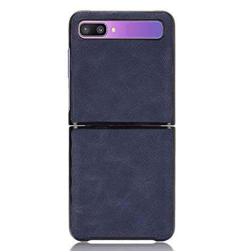 Capa Zl one compatível com/substituição para telefone Samsung Galaxy Z Flip PU capa traseira (azul)