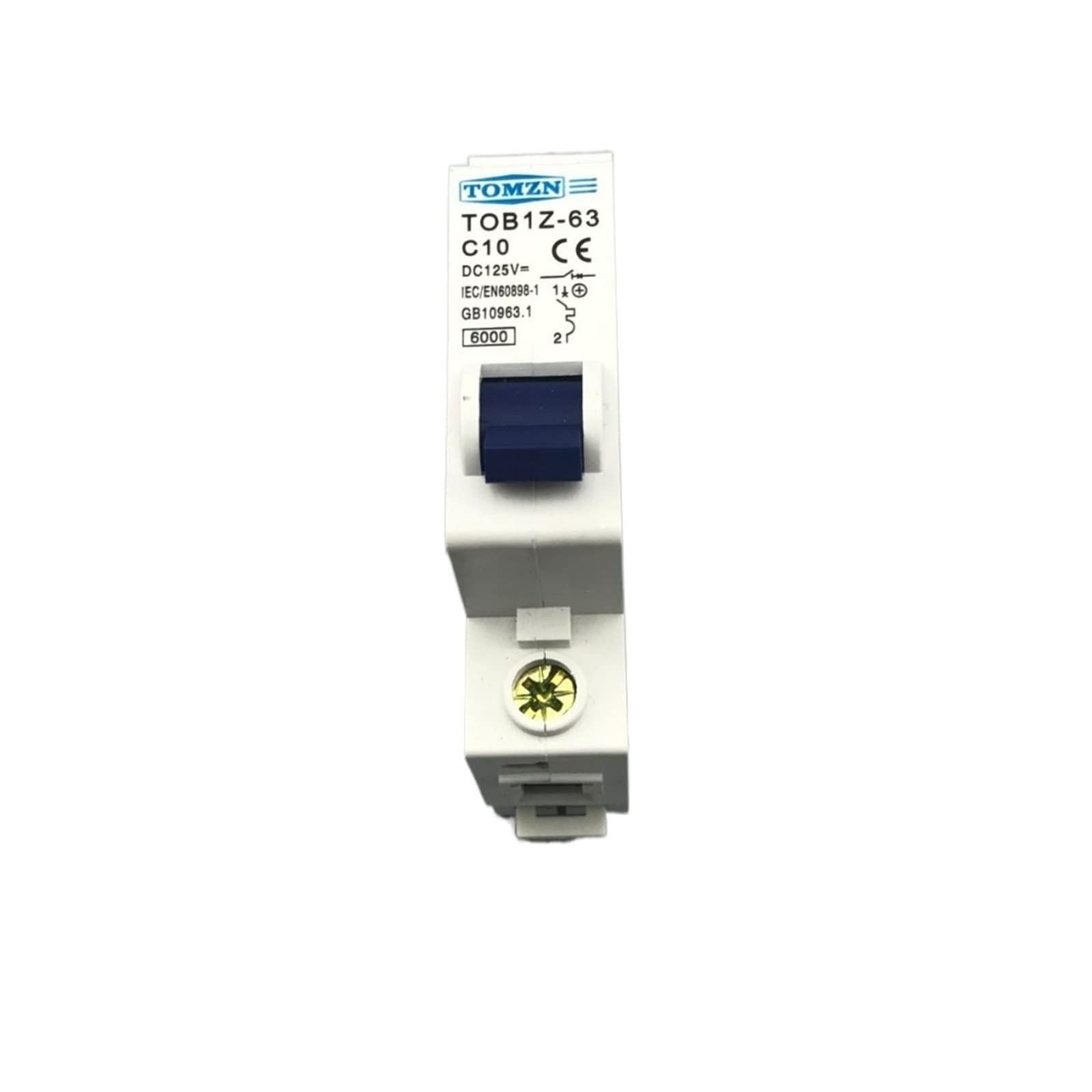 Disjoncteur 1P 10A DC 125V magnétothermique compact pour montage sur rail DIN