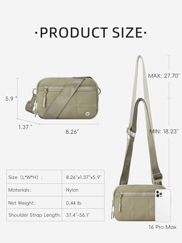Image of WESTBRONCO Small Crossbody Bags for Women Nylon with Adjustable Strap, Zipper Crossbody Purse, 1L Shoulder Bag for Travel