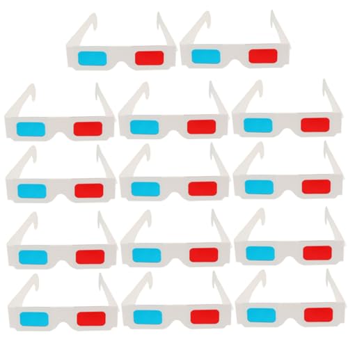 KONTONTY 60pcs Glasses for Movies Anaglyph for Viewing Magazines Photos Films Safe for All Ages for Parties Events