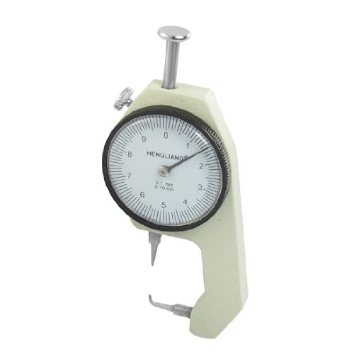 Aexit Round Dial Reference Gauges Case 0-10mm x 0.1mm Thickness Gauge Measuring Tool w Feeler Gauges Red Case