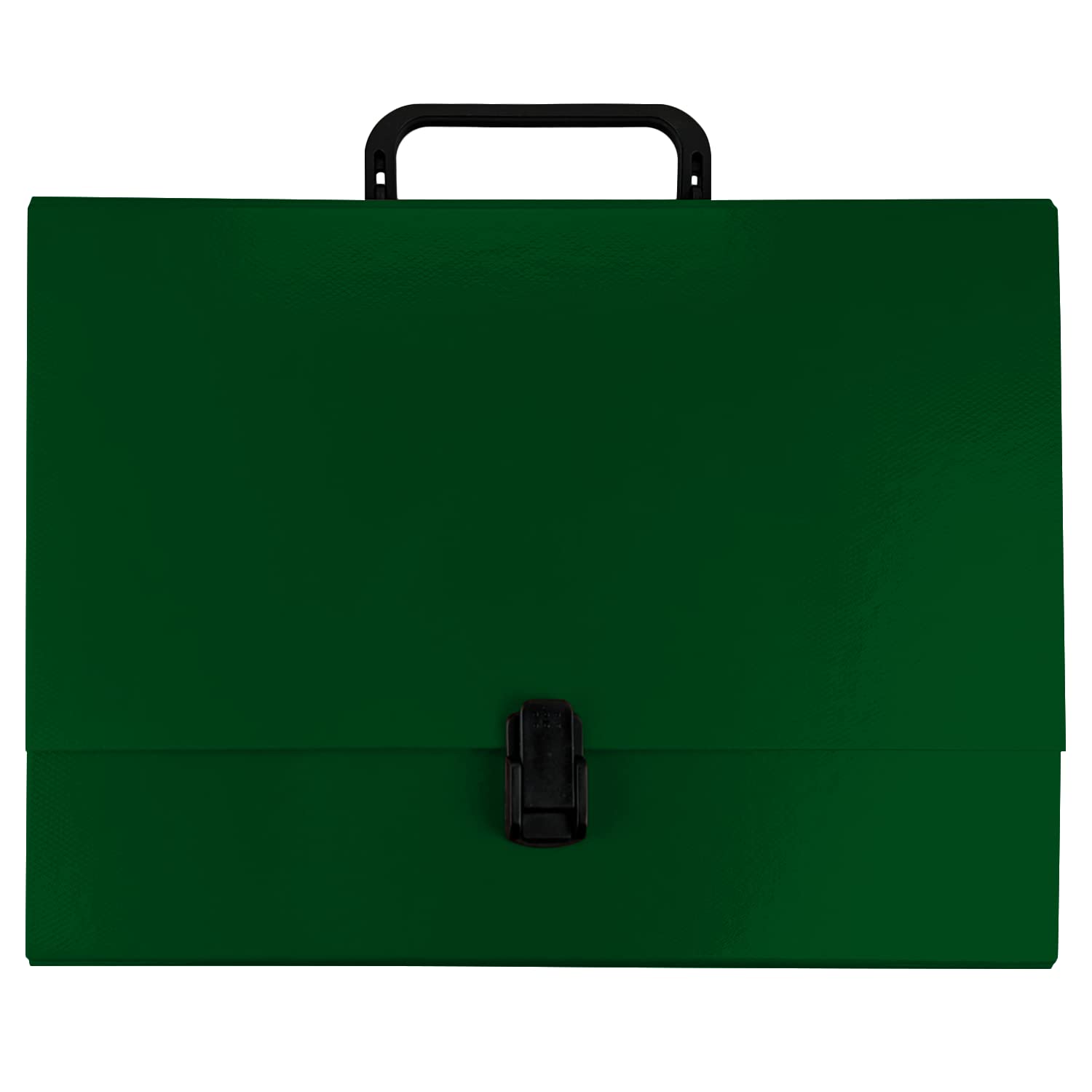 Netuno 1x Cardboard Briefcase A4 Green with Handle Click Closure Spine Width 5 cm 2 in Document Folder Portable Office School Travel Storage โ image 1