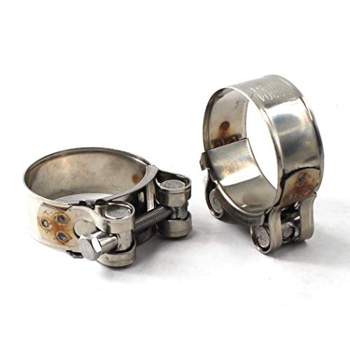149-161mm T-Bolt Clamp 304 Stainless Steel Pipe Clamp Heavy Duty Hose Clamp (Pack of 2)