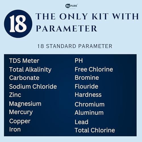 Image of Bepure 18 in 1 Water Testing Kit with TDS, pH, Chlorine and 14 More Parameter Testing | Instant Water Quality Result