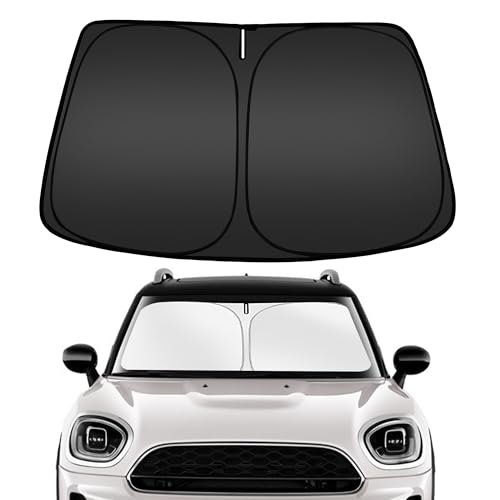 Image of ARISMOTOR Windshield Sun Shade for Mini Countryman Cooper F60 2017-2024 2025 2026, Custom Fit Foldable Front Window Sunshade Sun Visor Protector, Block UV Rays Keep Your Car Cooler