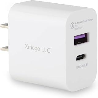 20W USB C Fast Charger, Xmogo PD Power Delivery Quick Charger Wall Power Adapter Plug Brick Cube Type C Box for iPhone, iPad Pro, Samsung Galaxy Z S Note, Google Pixel - 1 Pack