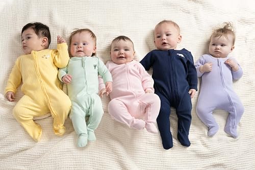 Image of monica + andy Double Zipper One Piece, 100% Organic Baby Clothes for Girls & Boys, Unisex, Preemie, Newborn & Infant Sizes