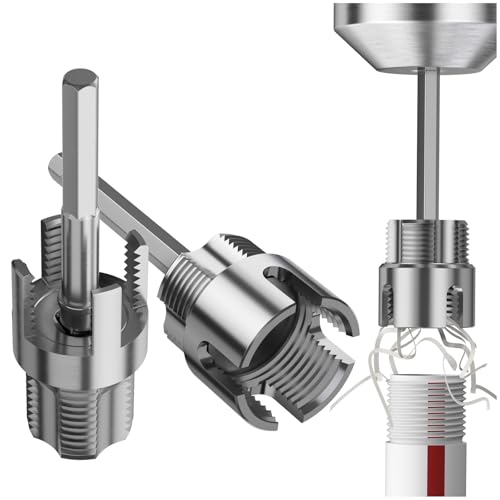 HJKLIUT Integrated Internal & External Pipe Threading Tool, PVC Pipe Threader Tool, Dual-Function Pipe Thread Cutting Kit for 1/2' & 3/4' (1/2''+3/4'')