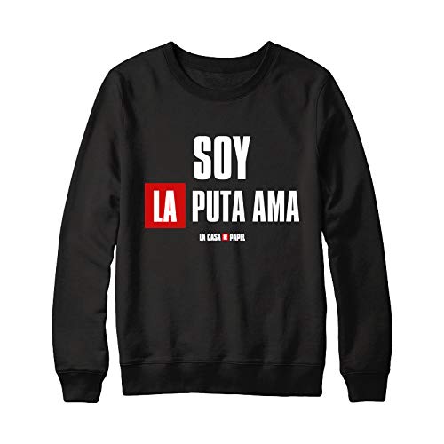Sudadera Casa de papel – Soy la Ama Tokyo Professor Serie Casa de papel Negro Medium