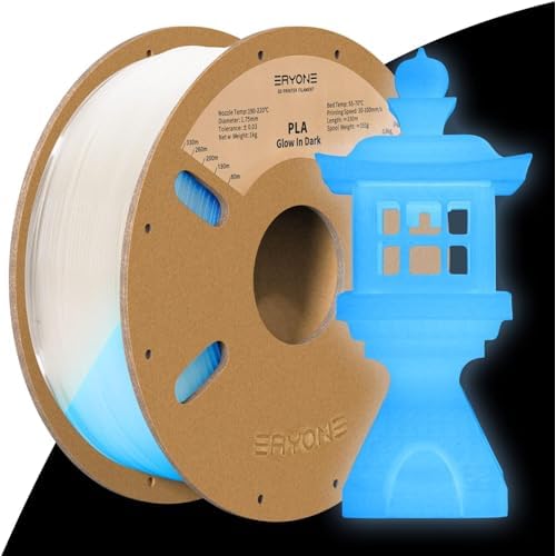 ERYONE Filament PLA spÃ©cial 1,75 mm +/-0,03 mm, filament d'impression 3D PLA 1,75 mm pour imprimantes 3D et stylos 3D, 1 kg/bobine, Bleu lumineux
