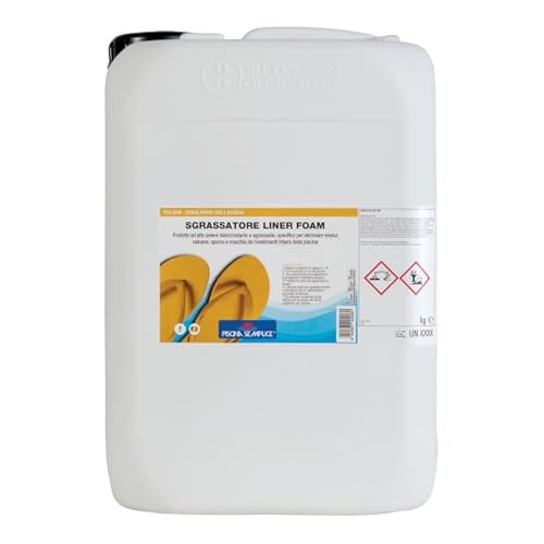 Piscina Semplice, Sgrassatore Liner Foam,Concentrato,Dissolve Calcare e Sporco,Forte Detergente ad Azione Disincrostante per pulizia piscina, Formato da 25 kg