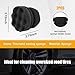 Suvnie 2 PCS Tire Shine Applicator, Reusable Foam Car Tire Dressing Applicator Pads with Ergonomic Design, Durable Automotive Detailing Sponge Tool for Applying Tire Shine (Black, Small)