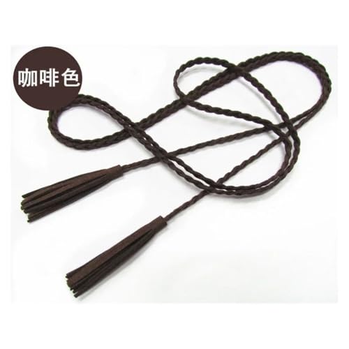 Rfmfkkg Women's Waist Rope Chiffon Lace Dress Decoration Single Thin Tassel Waist Chain Belt4