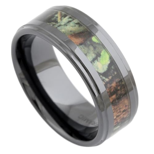 Bague de mariage céramique homme cadeau idéal avec insert bois