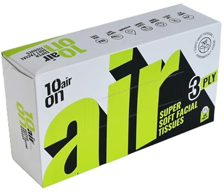 10on Air Extra Soft Facial Tissue Box- 100pulls - 3ply