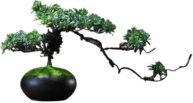 Chinese Style Welcoming Pine Ornaments Living Room Porch Home Decorations Dining Table TV Cabinet Creative Thuja Bonsai Fake Plants C