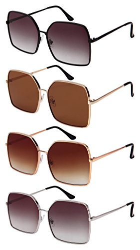 Oversized Square Sunglasses with Flat Lenses 3123FLAP/3361FLAP3