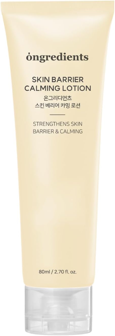 ONGREDIENTS Skin Barrier Calming Lotion | Lightweight Moisturizer for Dry, Sensitive Skin | Centella, 9-Peptide Complex, Glucose, Soothing, Calming, Hydrating | Vegan, Korean Skin Care (2.70 fl Oz)