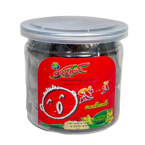 Myanmar Pickled Tea (Laphet) 11.29oz (Paste) for Tea Salad Dressing (Spicy) ရှူးရှဲလက်ဖက်