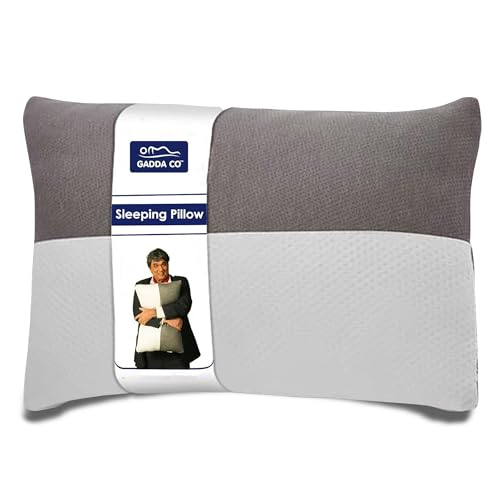 GADDA CO Hollow Sleeping Fiber Pillow with Zip | Set of 1| Height Adjustable Sleeping Pillow, Soft...
