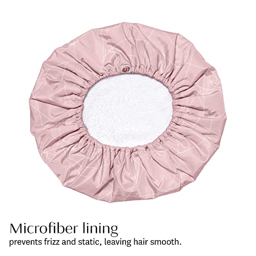 T3 Luxe Shower Cap | Protect And Preserve, Soft Microfiber-Lining, Durable Waterproof Shell, Comfortable Fit For All Hair Lengths #TOP3