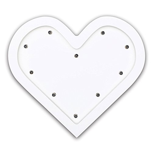 Lámpara LED corazón blanco para pared infantil miniatura 2