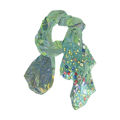 Scarfs for Women Gustav Klimt Farm Garden Sunflowers Lightweight Sunscreen Shawl Head Wraps