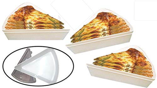Pizza Container - Slice Container - Like Pizza Tupperware - (3 Pack) - Saves a Ton of Money on Wraps Bags and Foils for Your Leftover Pizza Slices - Plastic Pizza Box - Pizza Slice Storage