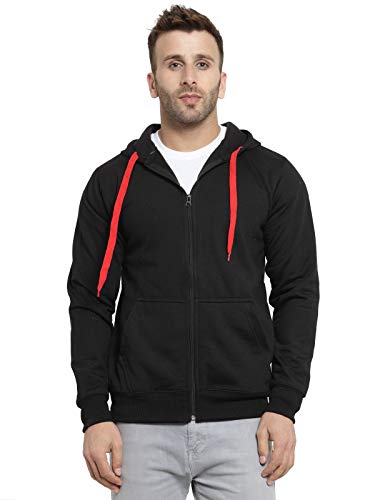 Image of Scott International Men's Solid Cotton Hoodies for Men, Trendy and Comfortable Sweatshirts for Men, Stylish Winter Wear with Hood and Pockets, Fashionable Hooded Sweatshirts